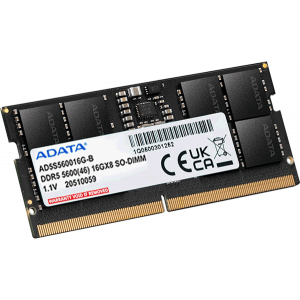 Модуль пам’яті ADATA SODIMM 16GB (1x16) DDR5 5600 MHz (AD5S560016G-S)