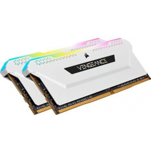 Модуль пам’яті Corsair Vengeance RGB PRO SL WHITE 16GB (2x8) DDR4 3600MHz (CMH16GX4M2D3600C18W)