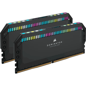 Модуль пам’яті Corsair Dominator Platinum RGB black 64GB (2x32) DDR5 6800 MHz (CMT64GX5M2B6800C40)