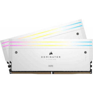 Модуль пам’яті Corsair Dominator Titanium RGB White 32GB (2x16) DDR5 6000 MHz (CMP32GX5M2B6000C30W)