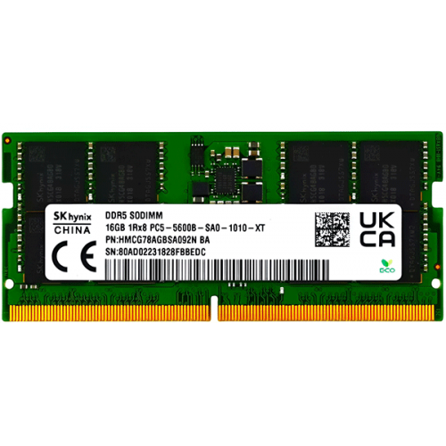 Модуль пам’яті Hynix SODIMM 16GB (1x16) DDR5 5600 MHz (HMCG78AGBSA092N) Модуль пам’яті Hynix SODIMM 16GB (1x16) DDR5 5600 MHz (HMCG78AGBSA092N)