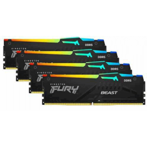 Модуль пам’яті Kingston Fury Beast RGB 128GB (4x32) DDR5 5200 MHz (KF552C40BBAK4-128)