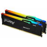 Модуль пам’яті Kingston Fury Beast RGB 16GB (2x8) DDR5 5600 MHz (KF556C40BBAK2-16)