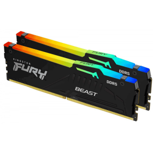 Модуль пам’яті Kingston Fury Beast RGB 16GB (2x8) DDR5 5600 MHz AMD EXPO (KF556C36BBEAK2-16)