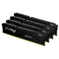 Модуль пам’яті Kingston Fury Beast Black 128GB (4x32) DDR5 5200 MHz (KF552C40BBK4-128)