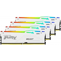 Модуль пам’яті Kingston Fury Beast White RGB 128GB (4x32) DDR5 5600 MHz (KF556C40BWAK4-128)