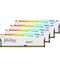 Модуль пам’яті Kingston Fury Beast White RGB 128GB (4x32) DDR5 5600 MHz (KF556C40BWAK4-128)