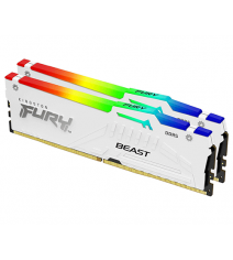 Модуль пам’яті Kingston Fury Beast White RGB 32GB (2x16) DDR5 5200 MHz (KF552C40BWAK2-32)