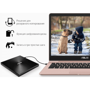 Накопичувач оптичний ASUS ZenDrive U9M DRW-08U9M-U (SDRW-08U9M-U/BLK/G/AS) Black