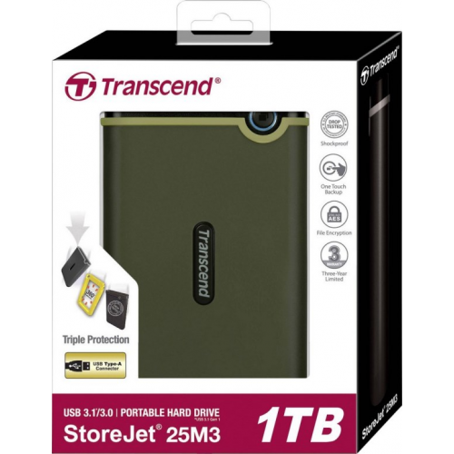 Жорсткий диск Transcend StoreJet 25M3 1TB (TS1TSJ25M3G)
