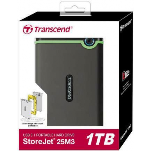 Жорсткий диск Transcend StoreJet 25M3 1TB (TS1TSJ25M3S)