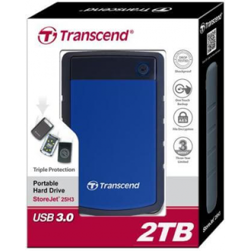 Жорсткий диск Transcend StoreJet 2TB (TS2TSJ25H3B)