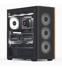 Корпус Aerocool D501A-G-BK-v2 Black (ACCM-DS01043.11)