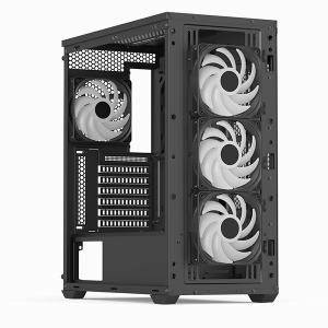 Корпус Aerocool D501A-G-BK-v2 Black (ACCM-DS01043.11)