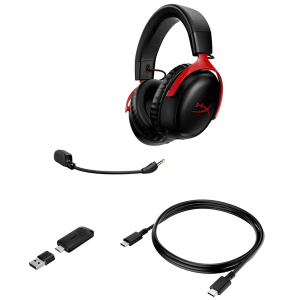 Гарнітура Kingston HyperX Cloud III Wireless Black/Red (77Z46AA)