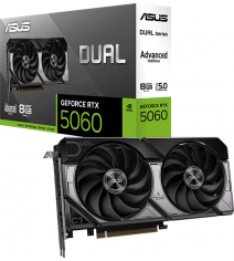 Відеокарта ASUS Dual GeForce RTX 5060 8GB GDDR7 OC Edition Advanced (DUAL-RTX5060-O8G-A)