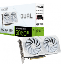 Відеокарта ASUS Dual GeForce RTX 5060 Ti 16GB GDDR7 White OC Edition (DUAL-RTX5060TI-O16G-WHITE)