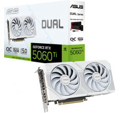Відеокарта ASUS Dual GeForce RTX 5060 Ti 16GB GDDR7 White OC Edition (DUAL-RTX5060TI-O16G-WHITE)