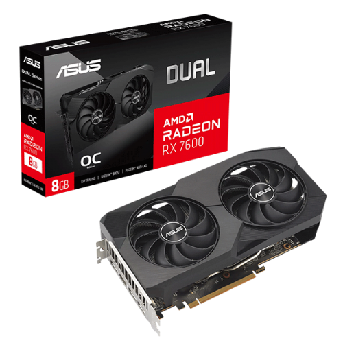 Відеокарта ASUS Dual Radeon RX 7600 V2 OC Edition 8GB GDDR6 (DUAL-RX7600-O8G-V2)