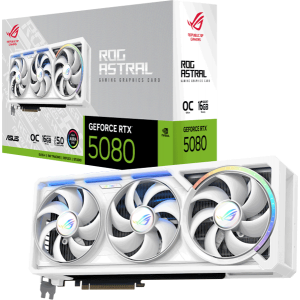 Відеокарта ASUS ROG Astral GeForce RTX 5080 16GB GDDR7 WHITE OC Edition (ROG-ASTRAL-RTX5080-O16G-WHITE)