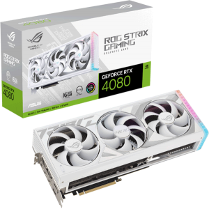 Відеокарта ASUS ROG Strix GeForce RTX 4080 16GB GDDR6X White Edition (ROG-STRIX-RTX4080-16G-WHITE)