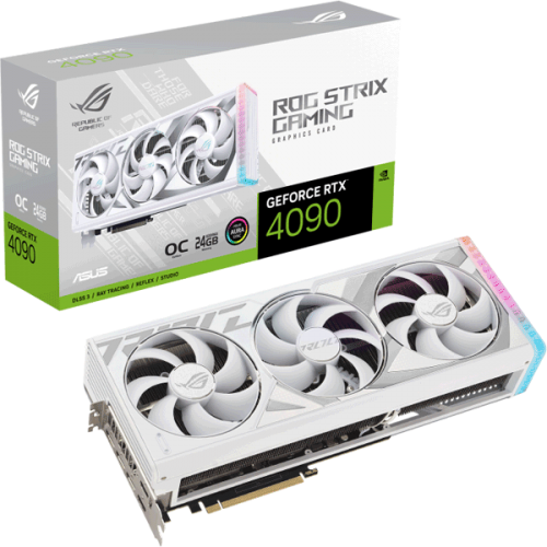 Відеокарта ASUS ROG Strix GeForce RTX 4090 24GB GDDR6X White OC Edition (ROG-STRIX-RTX4090-O24G-WHITE)