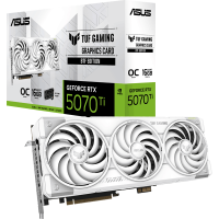 Відеокарта ASUS TUF Gaming GeForce RTX 5070 Ti 16GB GDDR7 BTF White OC Edition (TUF-RTX5070TI-O16G-BTF-WHITE-GAMING)