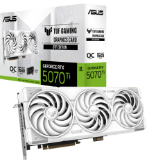 Відеокарта ASUS TUF Gaming GeForce RTX 5070 Ti 16GB GDDR7 BTF White OC Edition (TUF-RTX5070TI-O16G-BTF-WHITE-GAMING)
