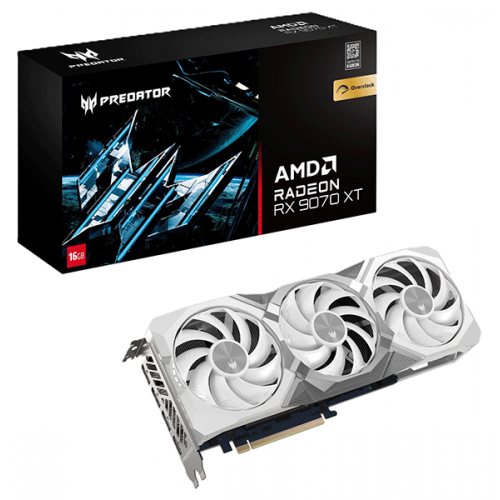 Відеокарта Acer Predator BiFrost Radeon RX 9070 XT OC 16GB White Edition (DP.Z4FWW.P02) Відеокарта Acer Predator BiFrost Radeon RX 9070 XT OC 16GB White Edition (DP.Z4FWW.P02)