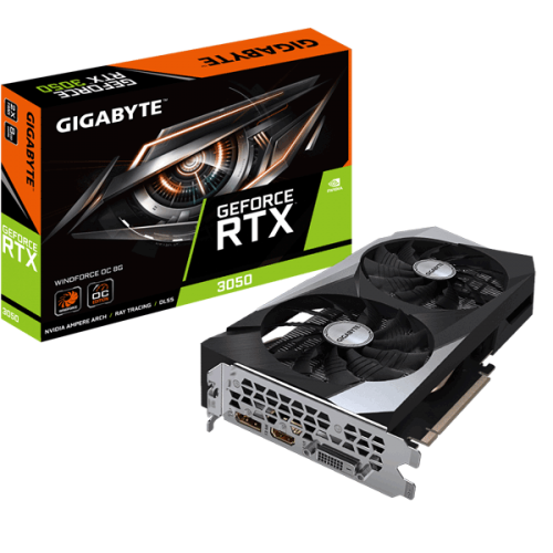 Відеокарта Gigabyte GeForce RTX 3050 WINDFORCE OC 8G (GV-N3050WF2OC-8GD)