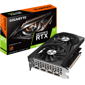 Відеокарта Gigabyte GeForce RTX 3050 WINDFORCE V2 8G (GV-N3050WF2V2-8GD)