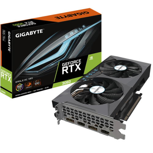 Видеокарта Gigabyte GeForce RTX 3060 EAGLE OC 12G rev.2.0 LHR (GV-N3060EAGLE OC-12GD)