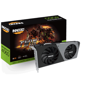 Відеокарта Inno3D GeForce RTX 4060 8GB TWIN X2 (N40602-08D6-173051N)