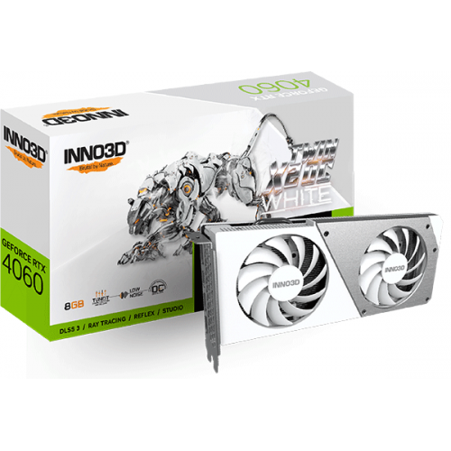 Відеокарта Inno3D GeForce RTX 4060 8GB TWIN X2 OC WHITE (N40602-08D6X-173051W)