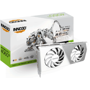 Відеокарта Inno3D GeForce RTX 4060 Ti 8GB TWIN X2 OC WHITE (N406T2-08D6X-171153W)