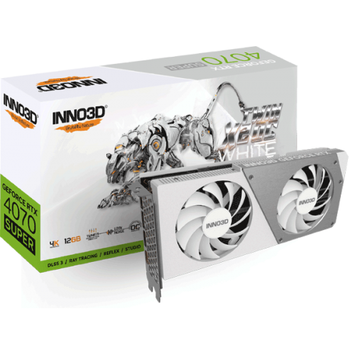 Відеокарта Inno3D GeForce RTX 4070 SUPER TWIN X2 OC WHITE (N407S2-126XX-186162W)