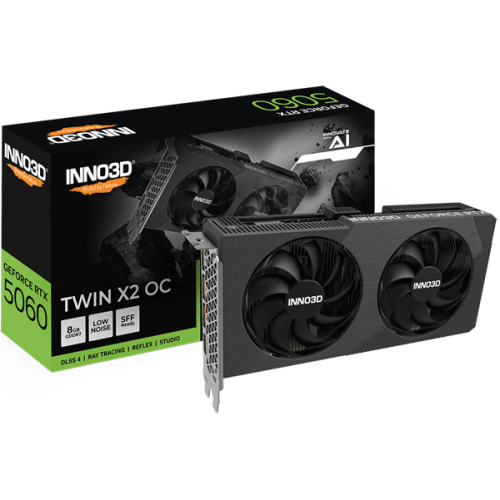 Відеокарта Inno3D GeForce RTX 5060 8GB TWIN X2 OC V2 (N50602-08D7X-195071N) Відеокарта Inno3D GeForce RTX 5060 8GB TWIN X2 OC V2 (N50602-08D7X-195071N)