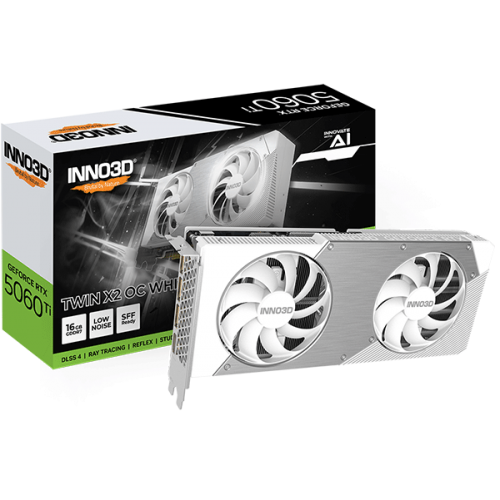 Відеокарта Inno3D GeForce RTX 5060 Ti 16GB TWIN X2 OC WHITE (N506T2-16D7X-191073W) Відеокарта Inno3D GeForce RTX 5060 Ti 16GB TWIN X2 OC WHITE (N506T2-16D7X-191073W)
