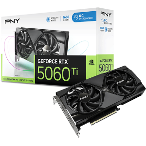 Відеокарта PNY GeForce RTX 5060 Ti 16GB Overclocked Dual Fan GPU (VCG5060T16DFXPB1-O)