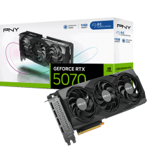 Відеокарта PNY GeForce RTX 5070 Overclocked Triple Fan GPU (VCG507012TFXPB1-O)