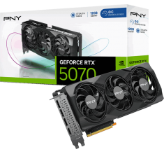 Відеокарта PNY GeForce RTX 5070 Overclocked Triple Fan GPU (VCG507012TFXPB1-O)