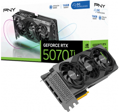 Відеокарта PNY GeForce RTX 5070 Ti Overclocked Triple Fan GPU (VCG5070T16TFXPB1-O)