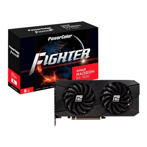 Відеокарта PowerColor Fighter V2 AMD Radeon RX 7600 8GB GDDR6 (RX7600 8G-F/V2) Відеокарта PowerColor Fighter V2 AMD Radeon RX 7600 8GB GDDR6 (RX7600 8G-F/V2)