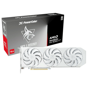 Видеокарта PowerColor Hellhound Spectral White AMD Radeon RX 9060 XT 16GB GDDR6 (RX9060XT 16G-L/OC/WHITE)