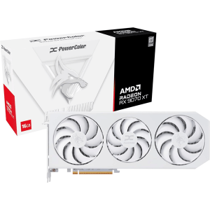 Відеокарта PowerColor Hellhound Spectral White AMD Radeon RX 9070 XT 16GB GDDR6 (RX9070XT 16G-L/OC/WHITE)