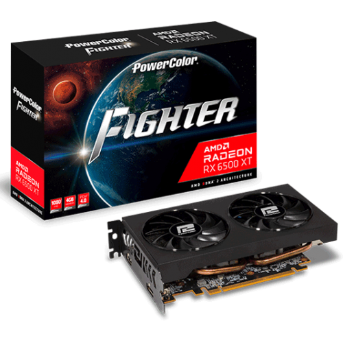 Відеокарта PowerColor Radeon RX 6500 XT Fighter 4GB GDDR6 (AXRX 6500 XT 4GBD6-DH/OC)