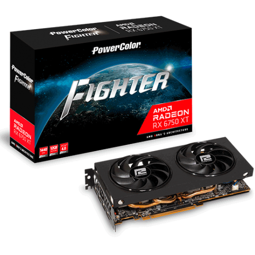 Відеокарта PowerColor Radeon RX 6750 XT Fighter (AXRX 6750 XT 12GBD6-3DH)