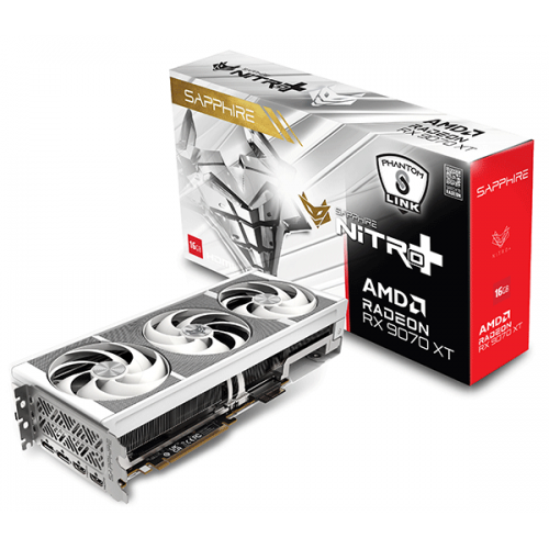 Відеокарта Sapphire NITRO+ AMD Radeon RX 9070 XT OC PhantomLink Polar Edition GPU (11348-09-20G) Відеокарта Sapphire NITRO+ AMD Radeon RX 9070 XT OC PhantomLink Polar Edition GPU (11348-09-20G)