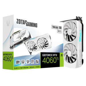 Відеокарта ZOTAC GeForce RTX 4060 Ti 8Gb Twin Edge OC White Edition (ZT-D40610Q-10M)