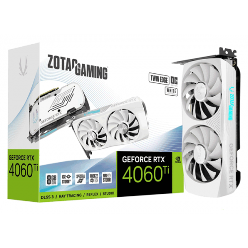 Відеокарта ZOTAC GeForce RTX 4060 Ti 8Gb Twin Edge OC White Edition (ZT-D40610Q-10M)